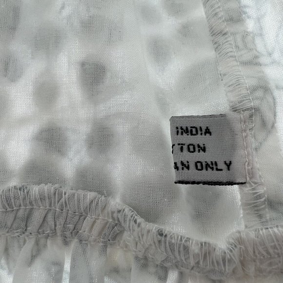 Juliet Dunn Cotton Tie Shoulder Midi Dress White/Denim Blue sz 2/M/6-8 $443 NWT - Picture 6 of 11